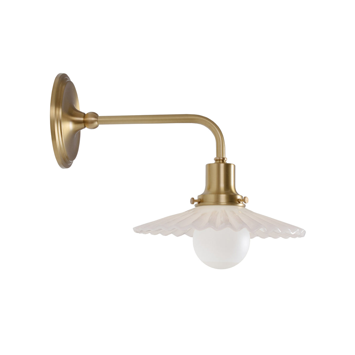 Marjorie Demi Sconce shown in Heirloom Brass