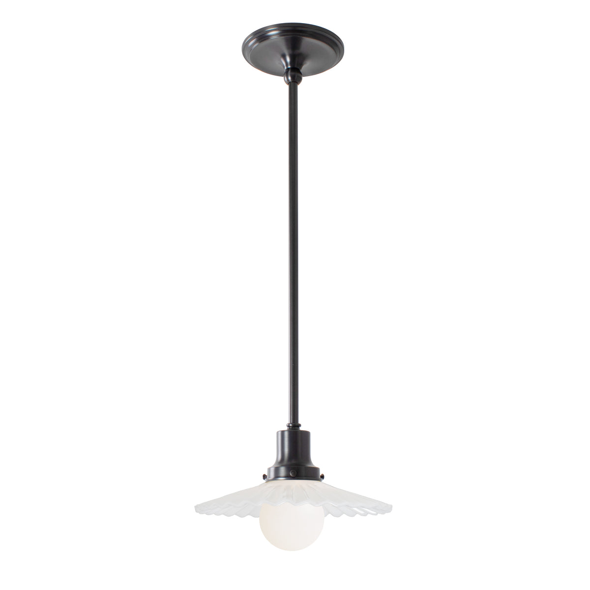 Marjorie Rod Pendant shown in Graphite Patina