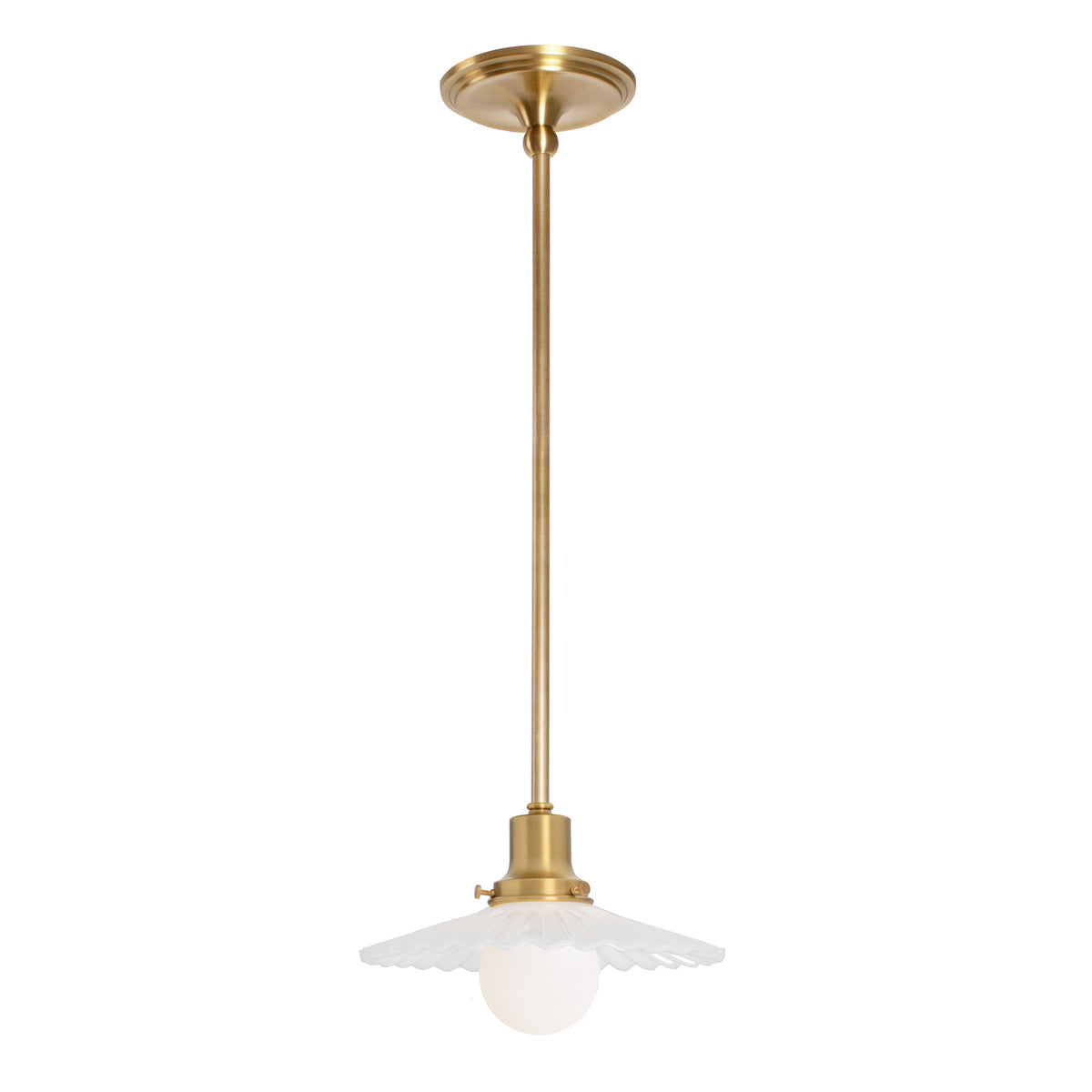 Marjorie Rod Pendant shown in Heirloom Brass