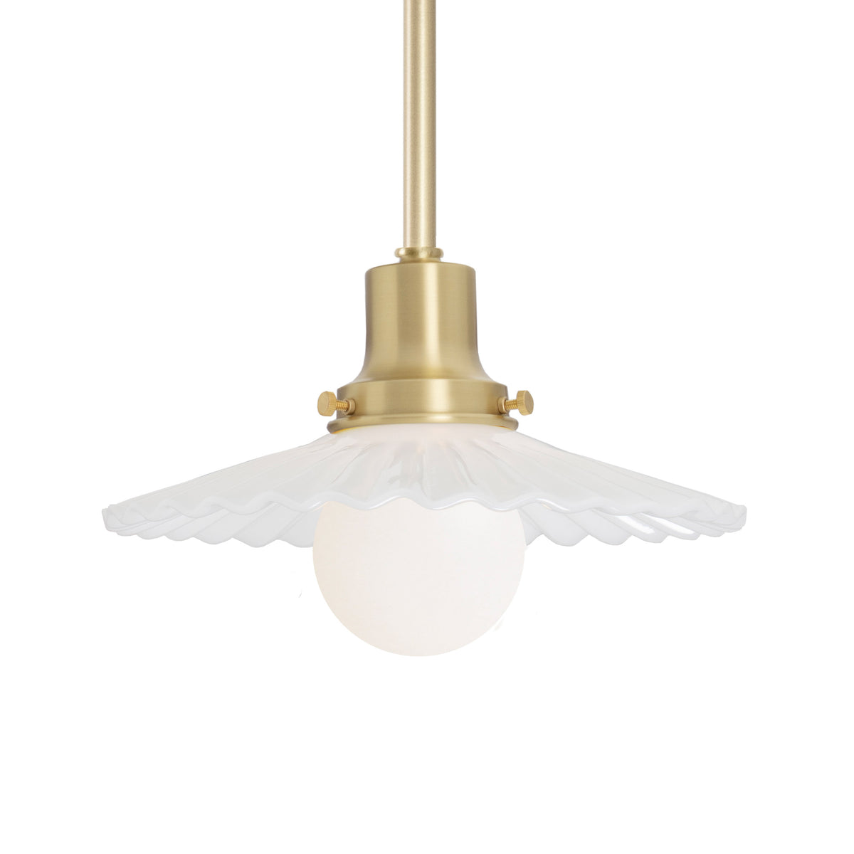 Marjorie Rod Pendant shown in Brass