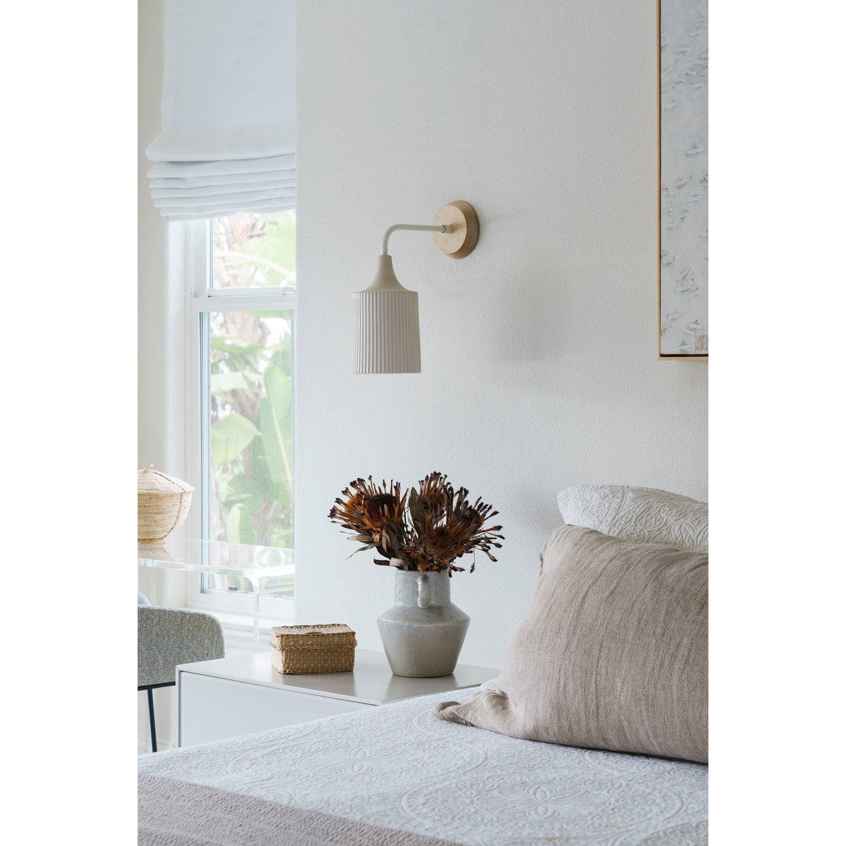 Tumwater Sconce with a Maple Canopy. Interior Design by Salthouse Collective, Photography by Charlotte Lea