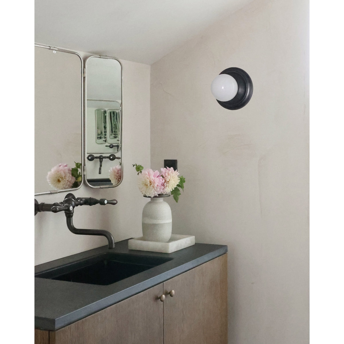 Brigette Sconce shown in Graphite Patina