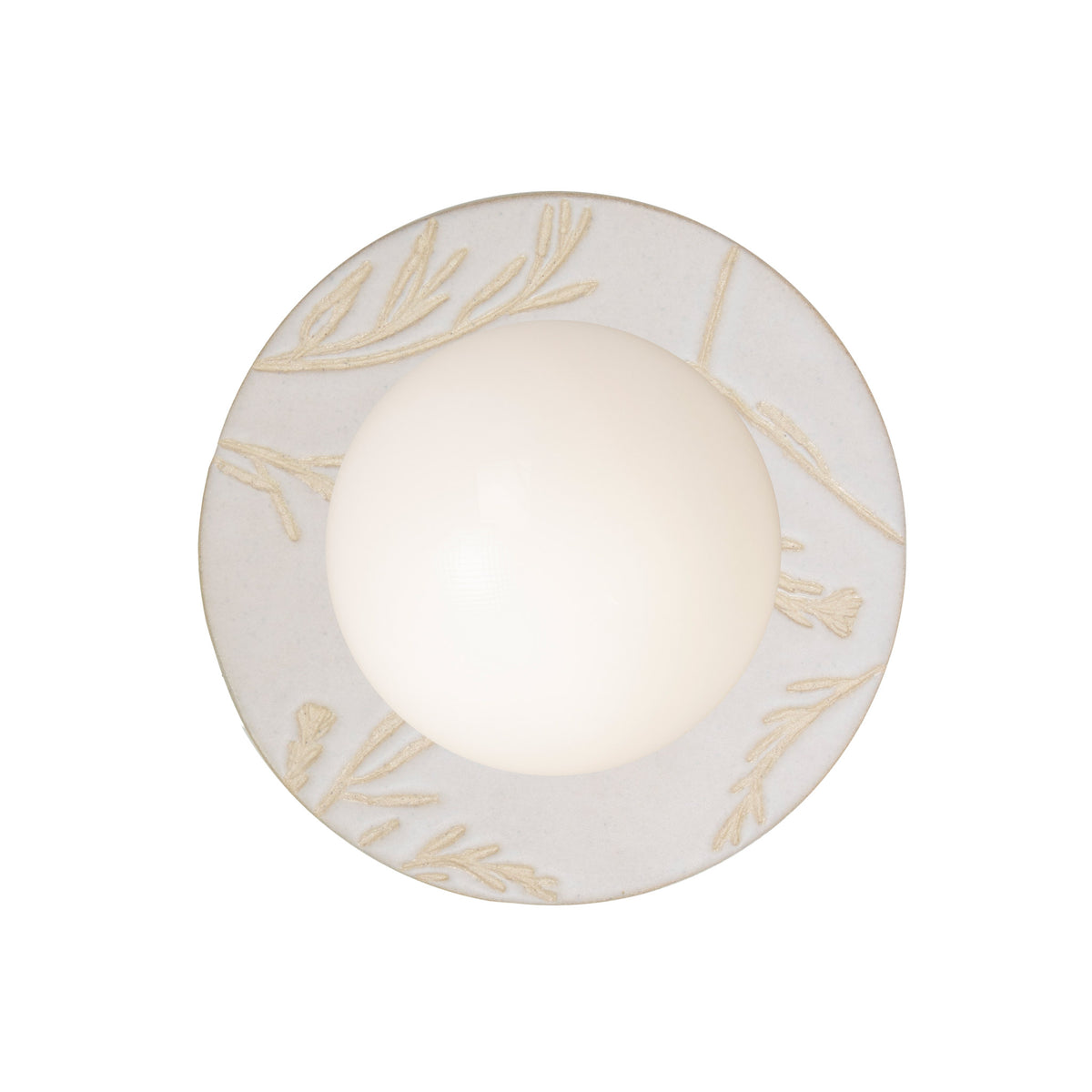 Little Luna shown with a Natural White Tanglewood ceramic canopy