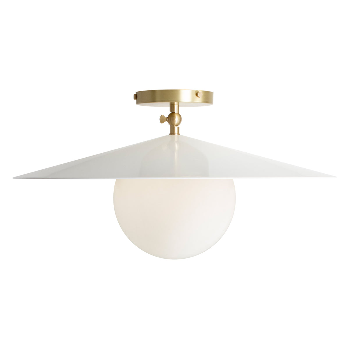 Marie Majeure Surface shown in White with Brass