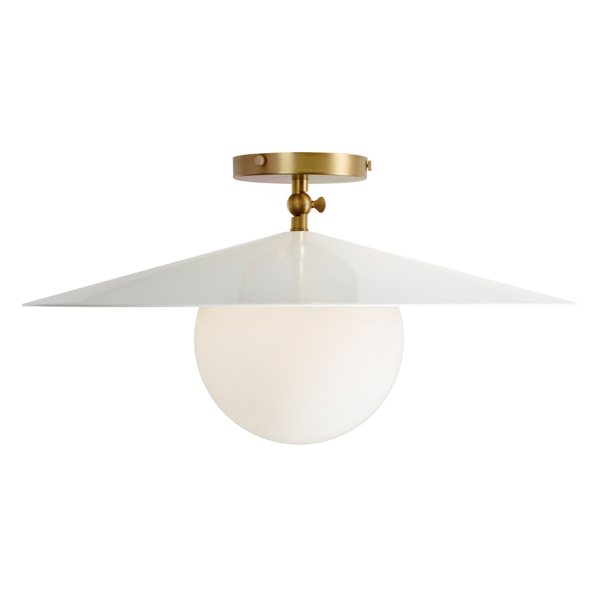 Marie Majeure Surface shown in White with Heirloom Brass
