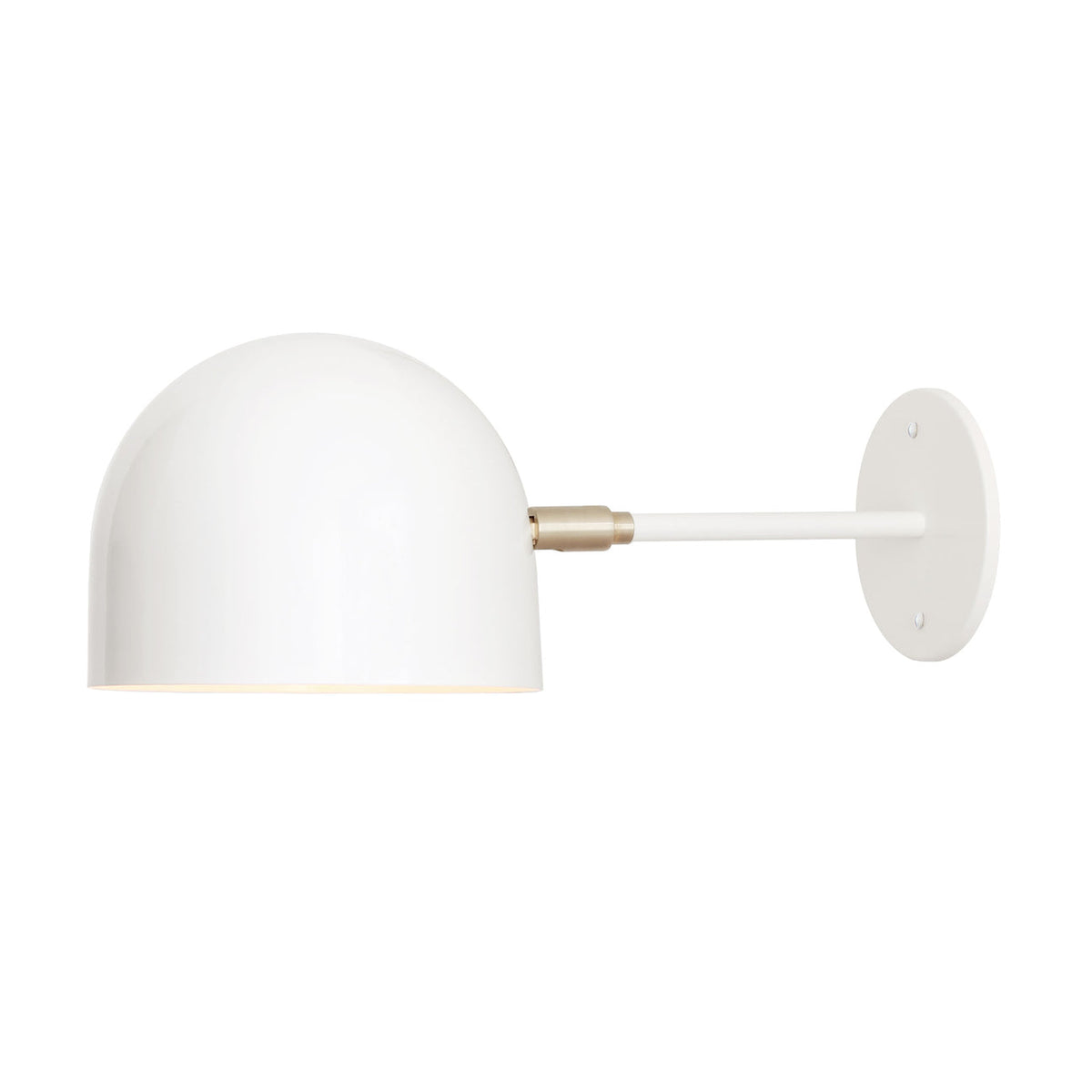 Amélie Sconce 8" shown in White with Brass accents
