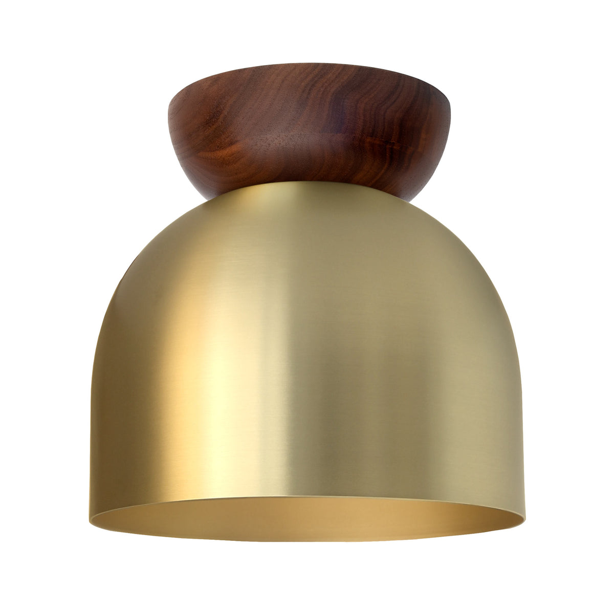Cedar and Moss Amélie Surface 8" shown in Brass with a Walnut canopy