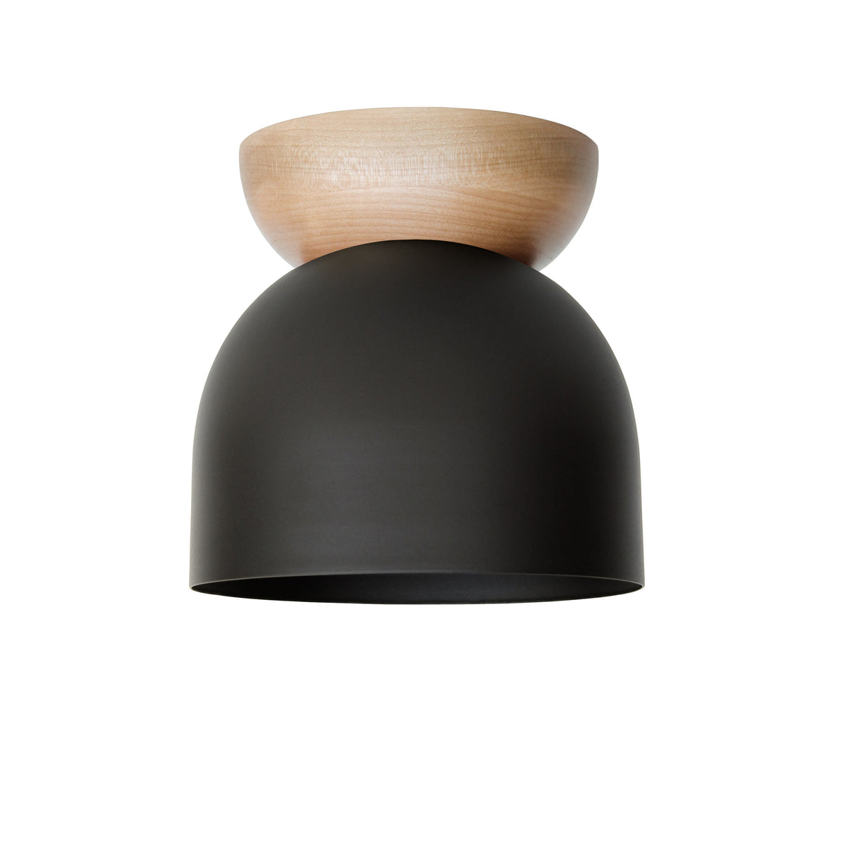 Amélie Surface 6" shown in Matte Black with a Maple canopy