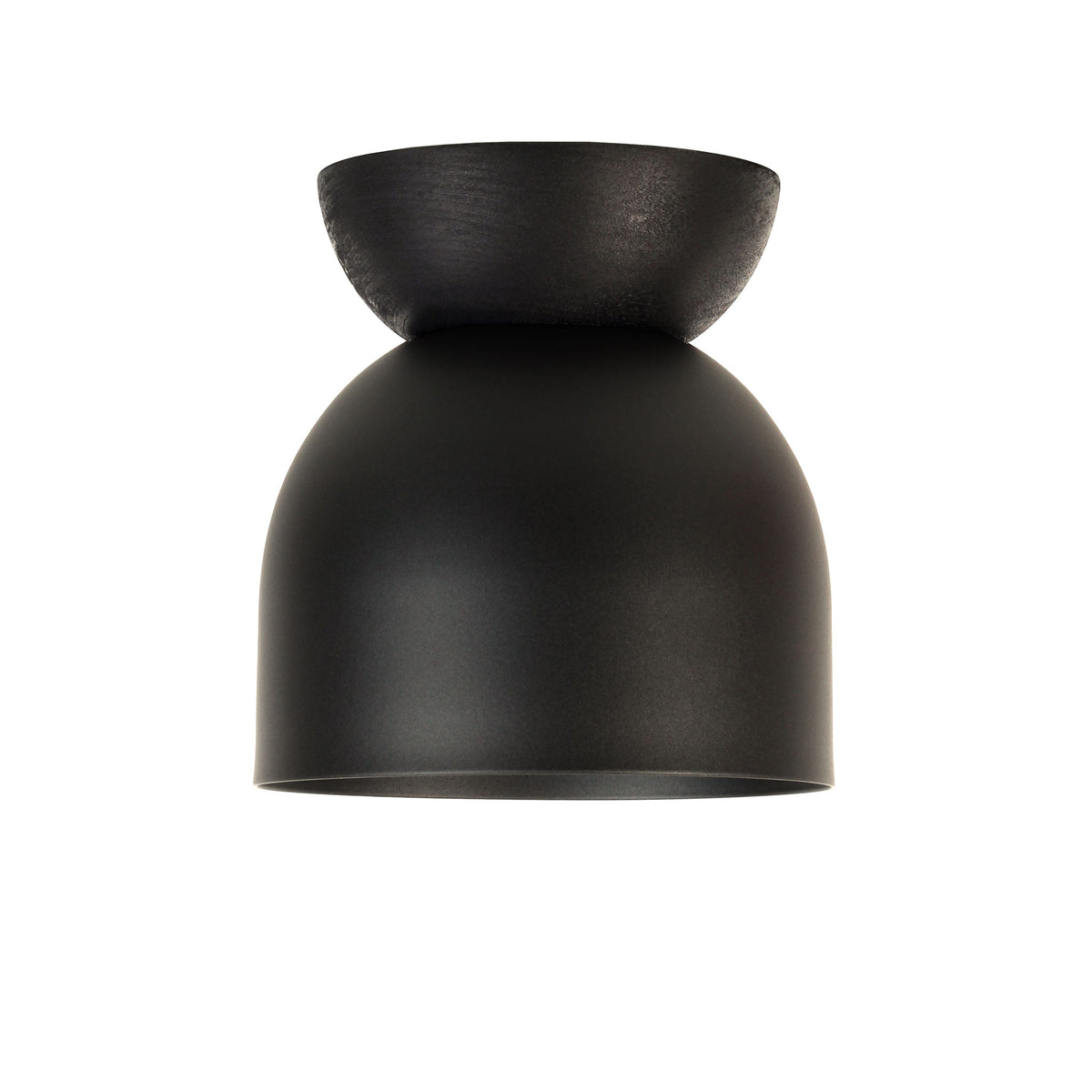 Amélie Surface 6" shown in Matte Black with a Black Stained wood canopy