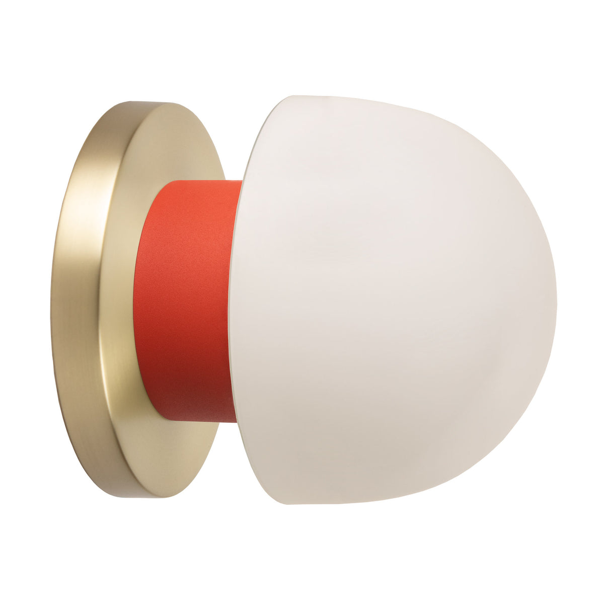 Anni shown with a Brass canopy and Persimmon accent finish