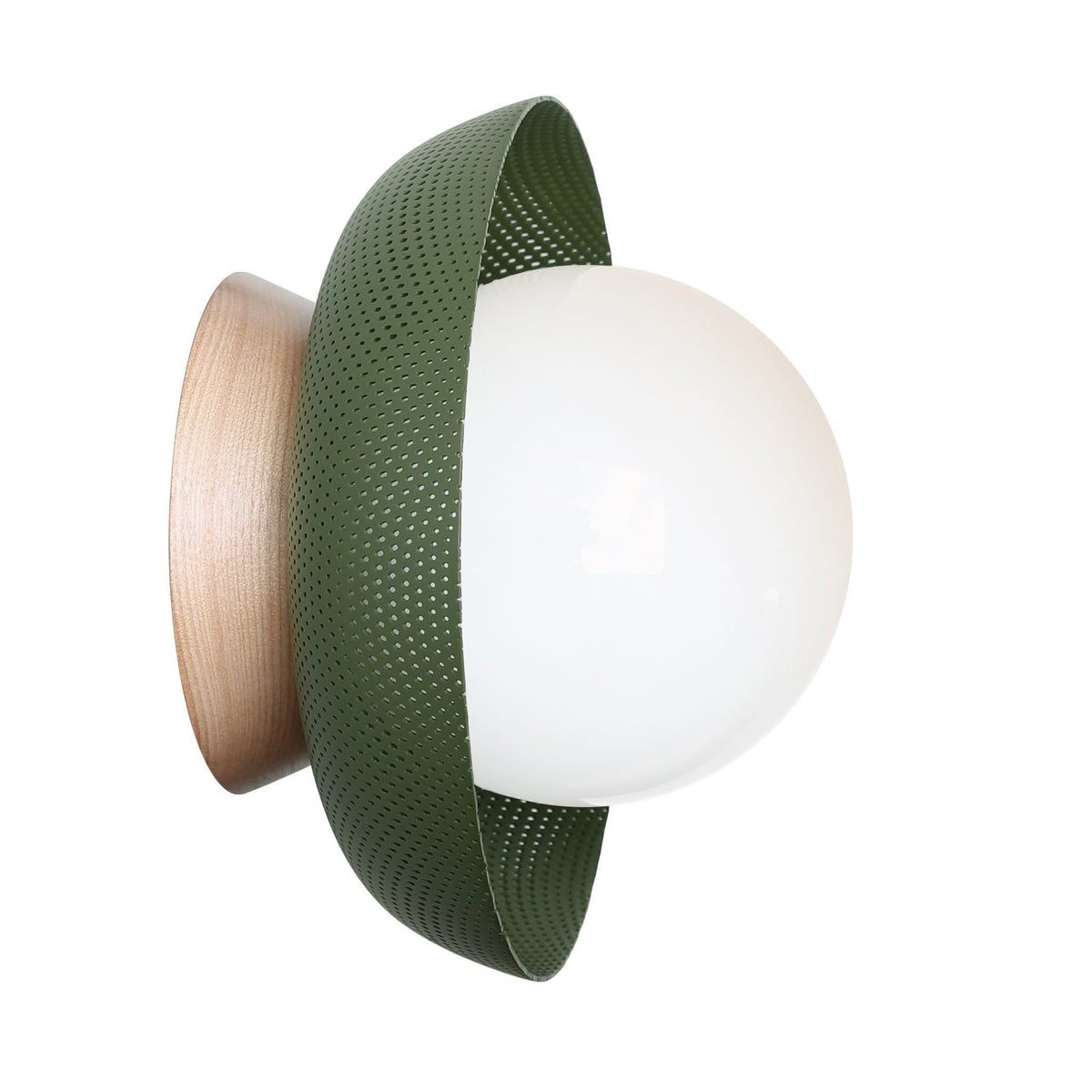 Lexi Small 5" shown in Secret Garden Green with a Maple Wood Canopy