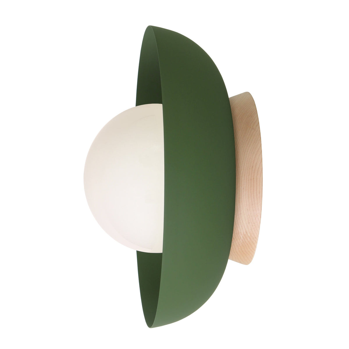 Lexi Large 6” shown with a Solid shade in Secret Garden Green and Maple canopy