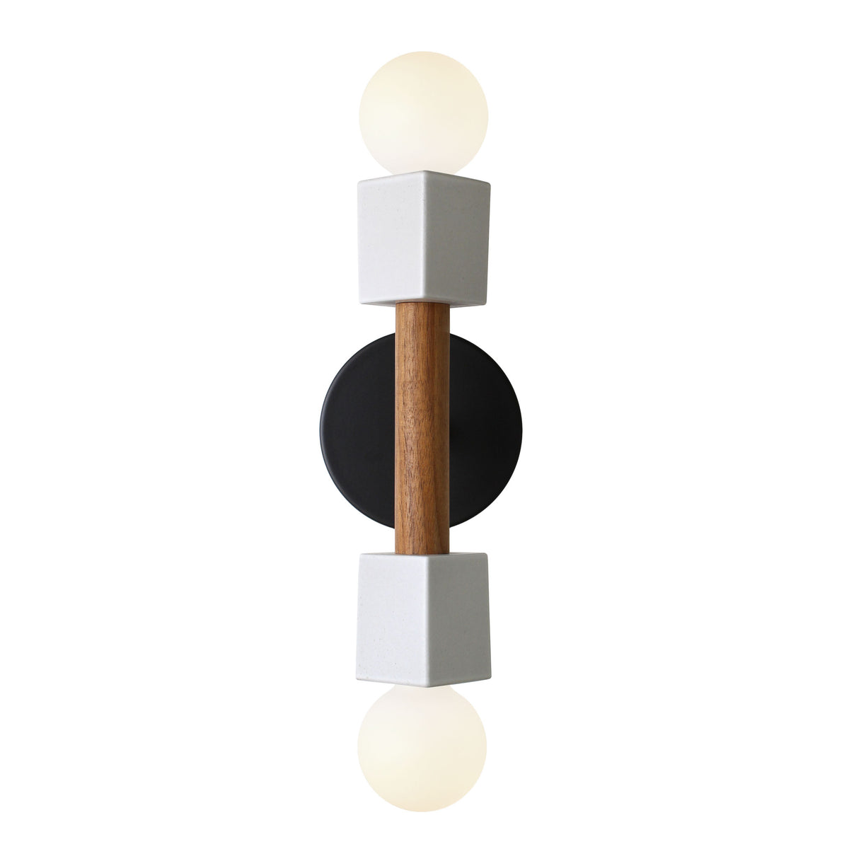 Stanton shown in Walnut with a Matte Black canopy