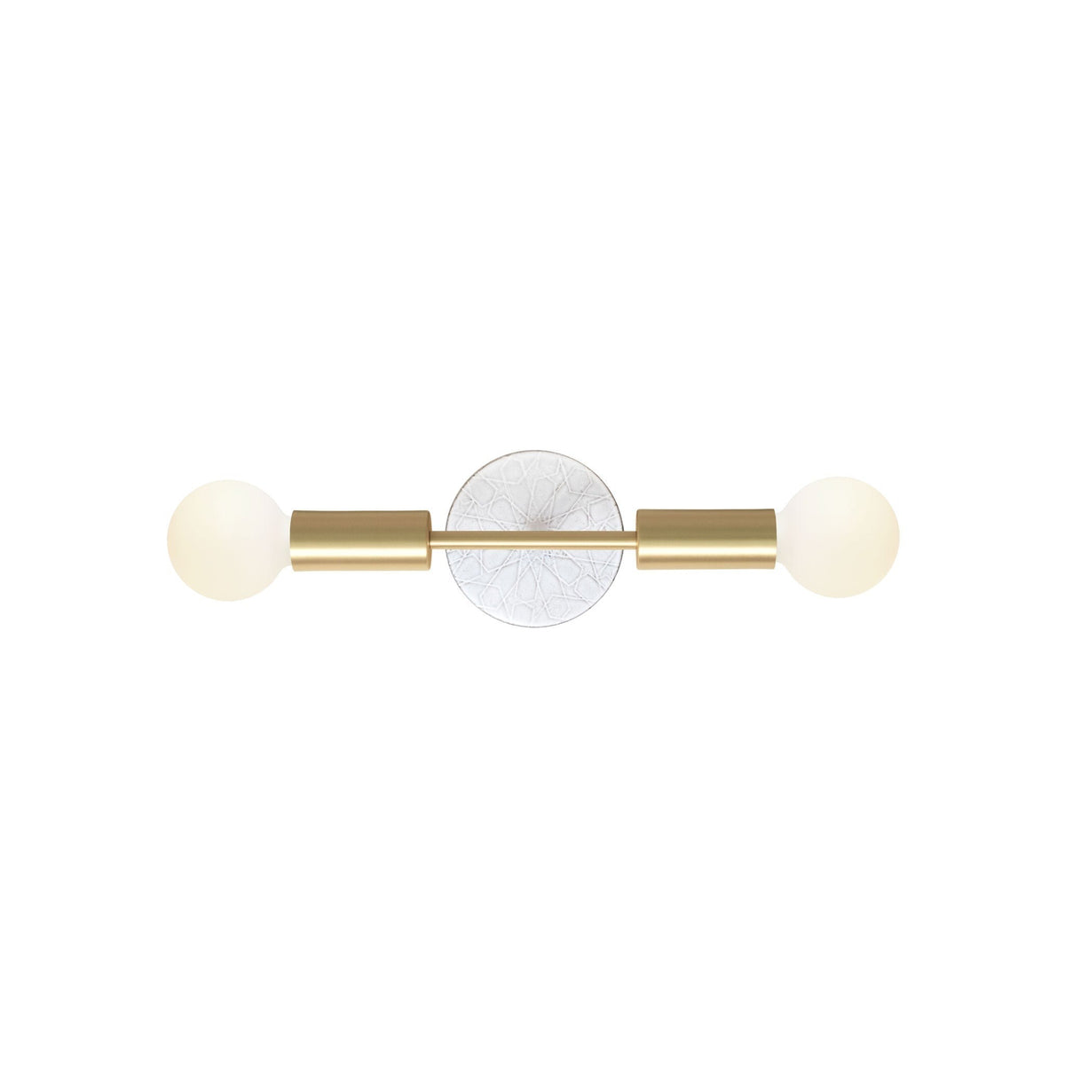 Venus Mini with Ceramic Canopy shown in Brass with a Brownstone White Star Ceramic Canopy pattern