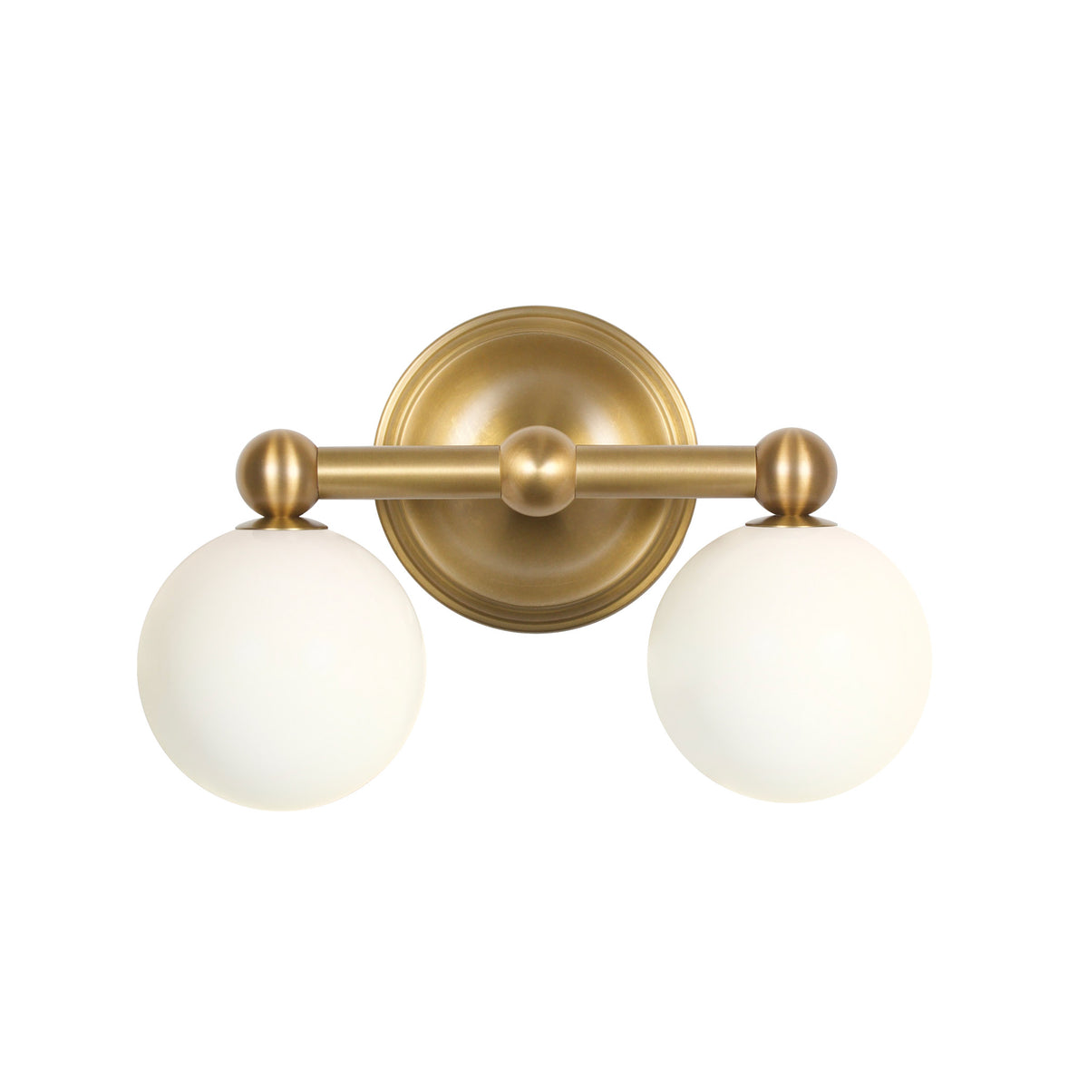 Eleanor Double Sconce shown in Heirloom Brass
