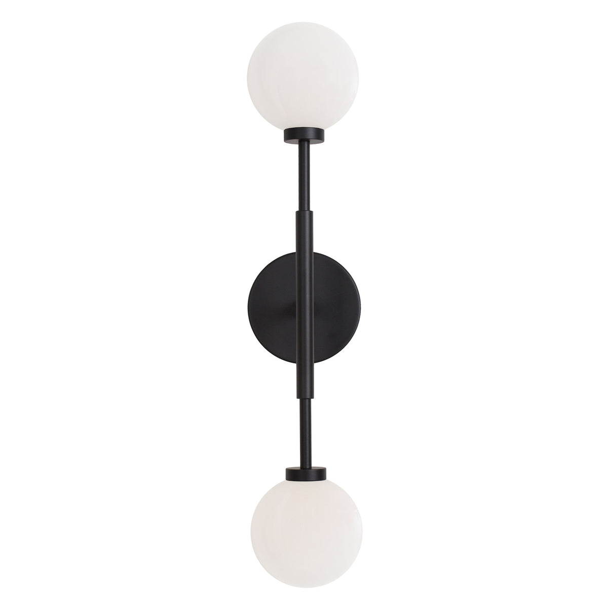 Heron Double Sconce shown in Matte Black