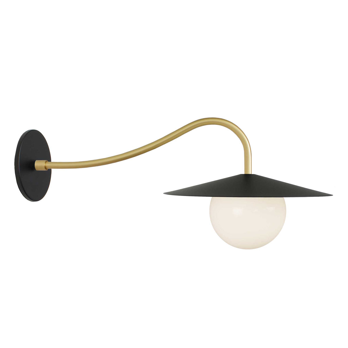 Marie Sconce shown in Matte Black with Brass
