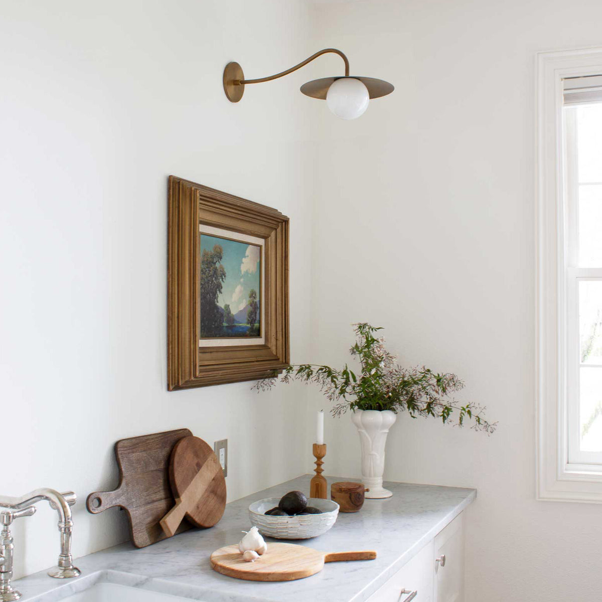 Marie Sconce shown in Heirloom Brass
