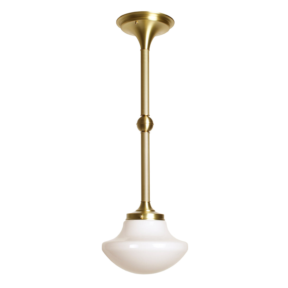 Sorbonne Pendant 10" Tulip shown in Brass