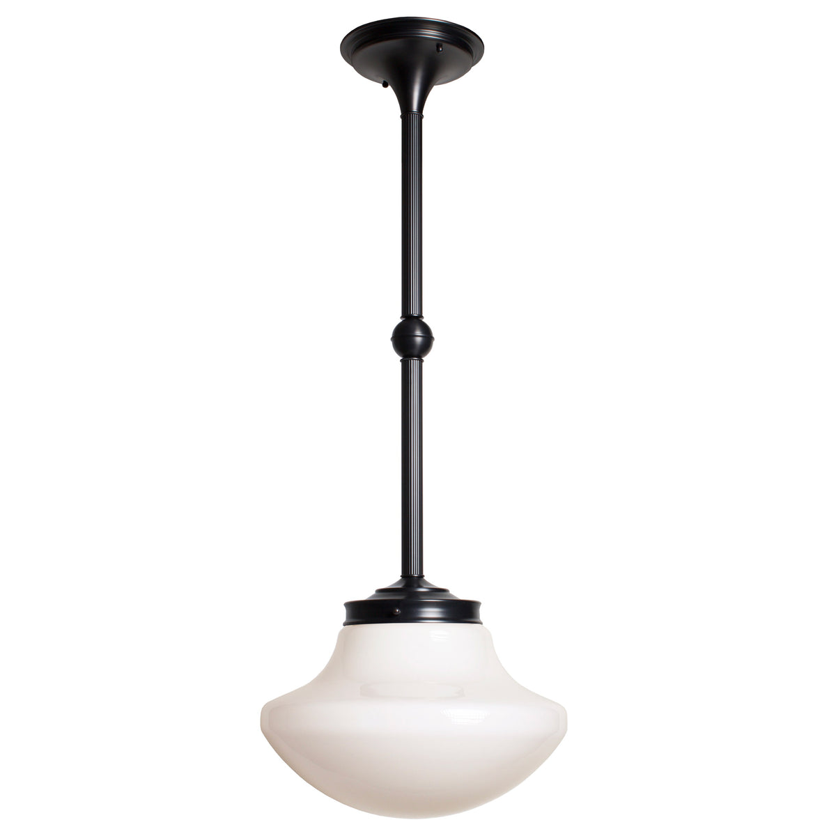 Sorbonne Pendant 14" Tulip shown in Graphite Patina