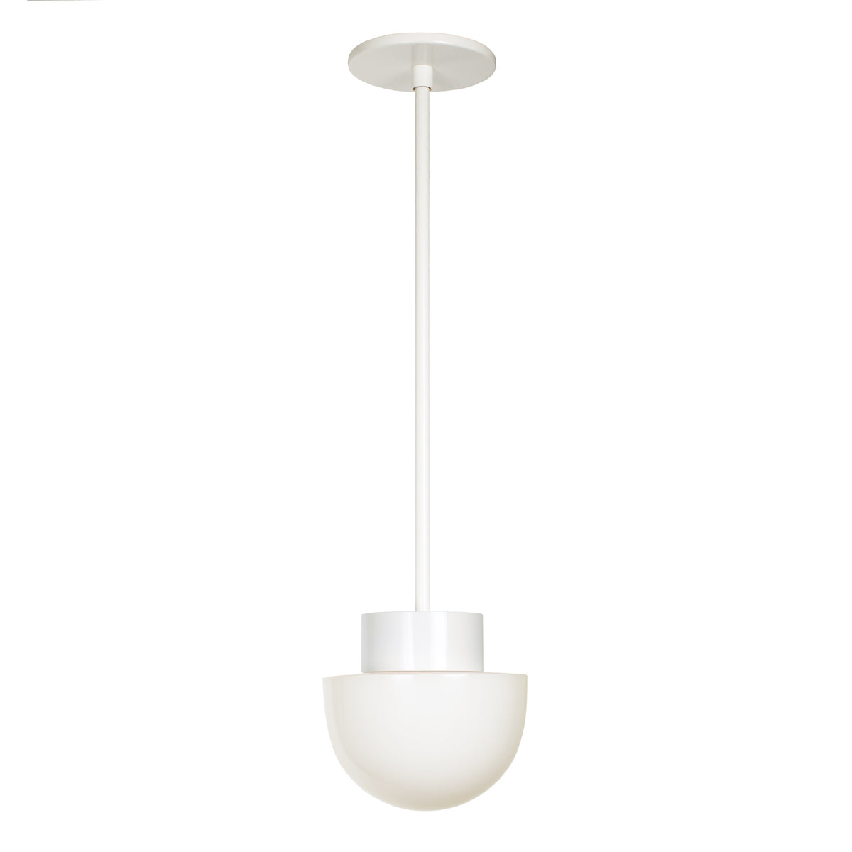 Anni Pendant shown with a White rod and canopy and White accent finish
