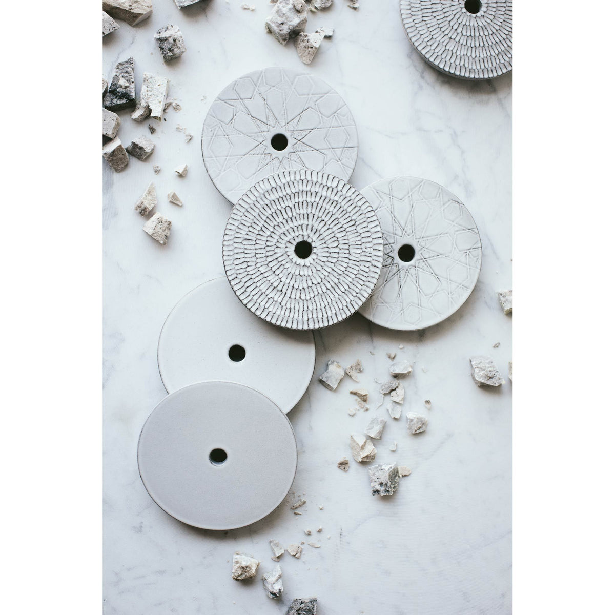 Canopy patterns in Brownstone White Ceramic. Photo by Kris LeBoeuf
