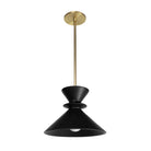 Sophie Rod Pendant shown in Satin Black Glaze ceramic with Brass