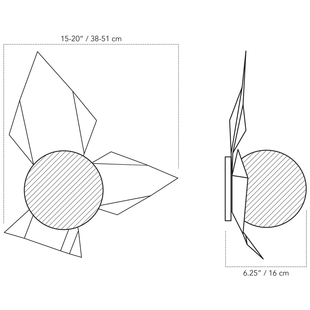 A Technical Drawing Of The Florence Wall Sconce