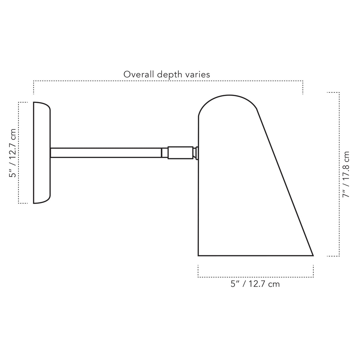 A Technical Drawing Of The Wildwood Wall Sconce