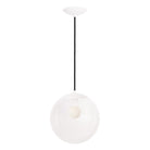Alto Cord 12” shown in White with Black Cloth Cord and a Clear 12” Globe