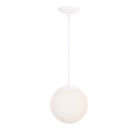 Alto Cord 10" shown in White with White Cloth Cord and an Opal 10” Globe