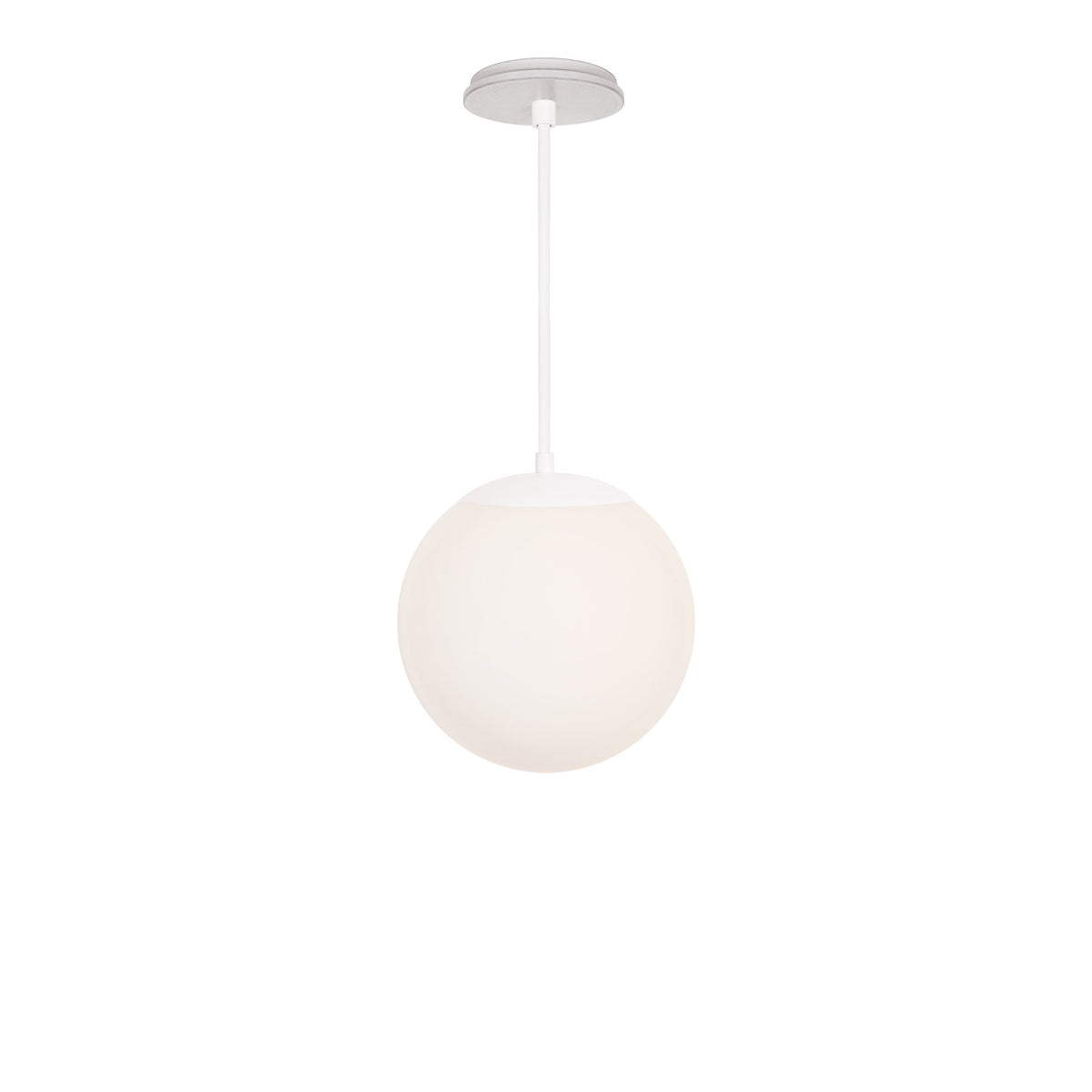 Alto Rod 10” Opal shown in White with a Brownstone White Star Ceramic Canopy