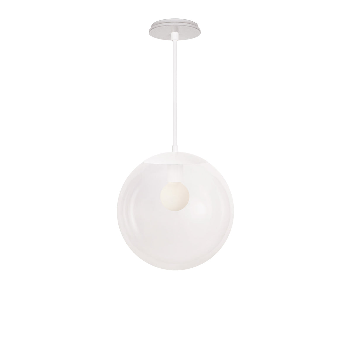 Alto Rod 12” Clear shown in White with a Brownstone White Star Ceramic Canopy