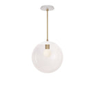 Alto Rod 12” Clear shown in Brass with White and a Brownstone White Star Ceramic Canopy