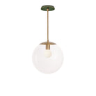 Alto Rod 12” Clear shown in Heirloom Brass with a Forest Green Star Ceramic Canopy