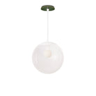 Alto Rod 12” Clear shown in White with a Forest Green Star Ceramic Canopy