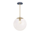 Alto Rod 12” Clear shown in Brass with an Indigo Blue Star Ceramic Canopy