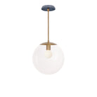 Alto Rod 12” Clear shown in Heirloom Brass with an Indigo Blue Star Ceramic Canopy