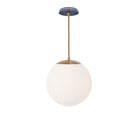 Alto Rod 12” Opal shown in Heirloom Brass with an Indigo Blue Star Ceramic Canopy