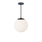 Alto Rod 12” Opal shown in Matte Black with an Indigo Blue Star Ceramic Canopy