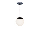 Alto Rod 8” Opal shown in Matte Black with an Indigo Blue Star Ceramic Canopy