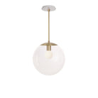 Alto Rod 12” Clear shown in Brass with a Brownstone White Sunflower Ceramic Canopy