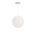 Alto Rod 12” Clear shown in White with a Brownstone White Sunflower Ceramic Canopy
