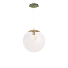 Alto Rod 12” Clear shown in Brass with a Forest Green Sunflower Ceramic Canopy