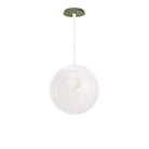 Alto Rod 12” Clear shown in White with a Forest Green Sunflower Ceramic Canopy