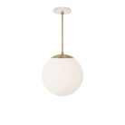 Alto Rod 12” Opal shown in Brass with a Brownstone White Swift Ceramic Canopy