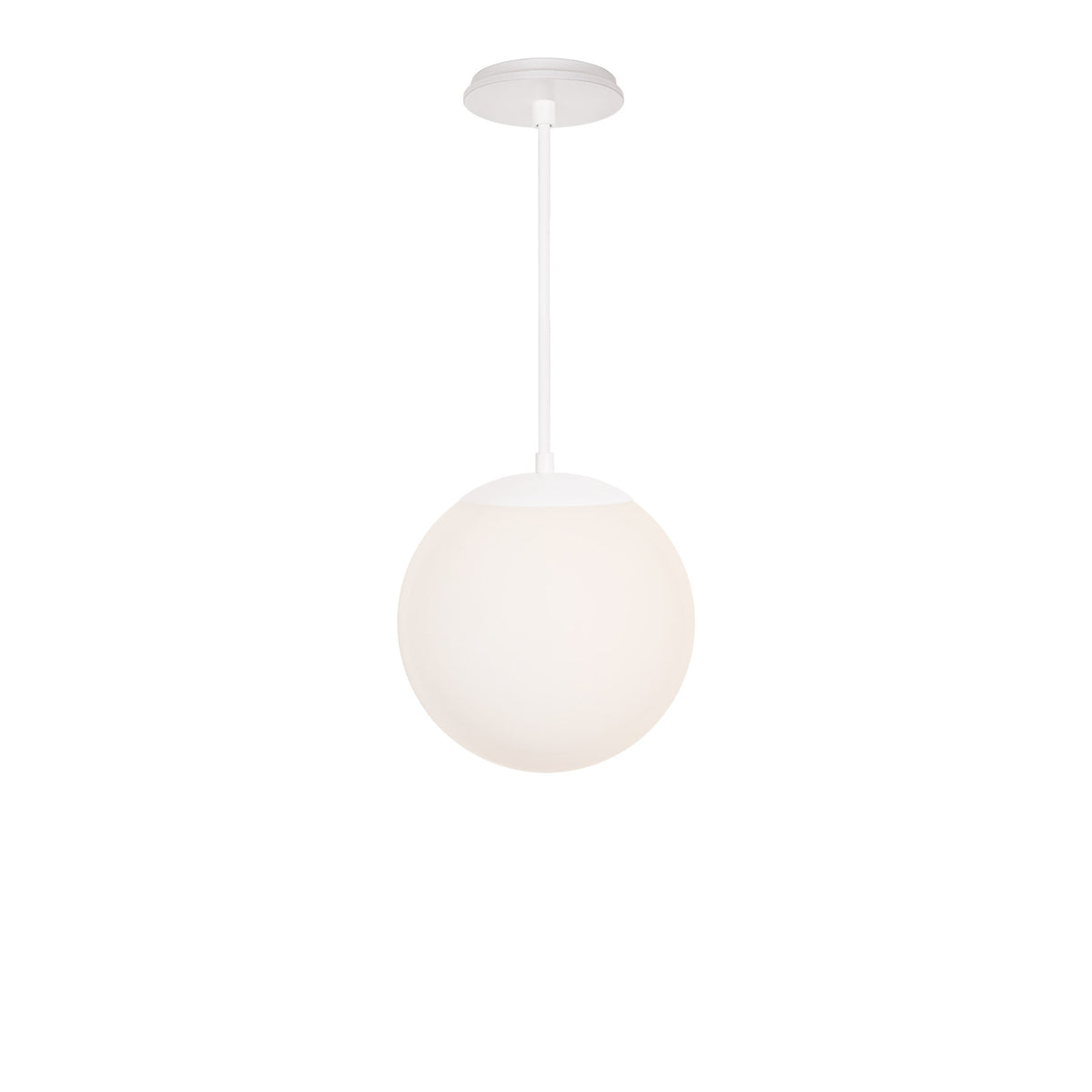 Alto Rod 10” Opal shown in White with a Brownstone White Swift Ceramic Canopy