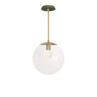 Alto Rod 12” Clear shown in Brass with a Forest Green Swift Ceramic Canopy