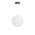 Alto Rod 12” Clear shown in White with a Forest Green Swift Ceramic Canopy