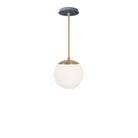 Alto Rod 8” Opal shown in Brass with an Indigo Blue Swift Ceramic Canopy